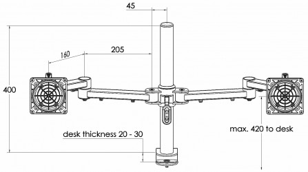 x-stream-double-arms-on-post-stream-baby-clamp-dims